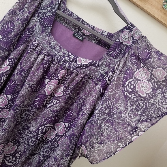 Apt. 9 Tops - 🧚Apt 9 Sheer Butterfly Sleeves Floral Blouse, 1X